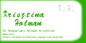 krisztina holman business card